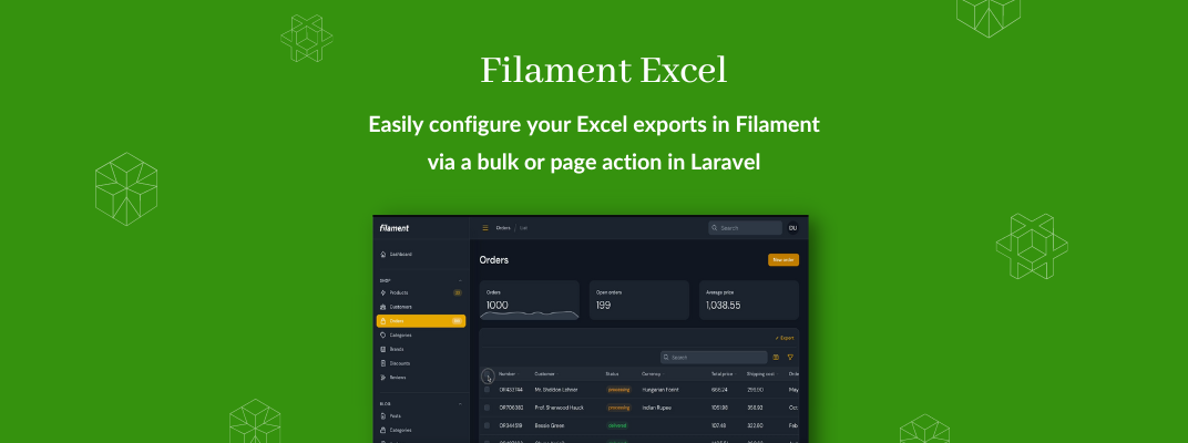 Easily Configure Excel Exports in Filament via page action cover image